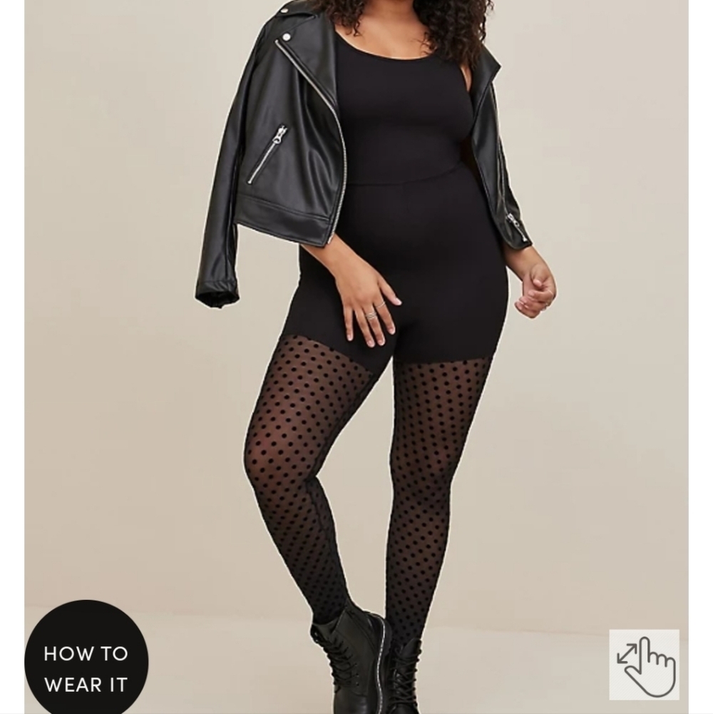 🆕️ 🐈‍⬛  4X CATSUIT- FLOCKED - PREMIUM LEGGING COTTON BLACK🐈‍⬛